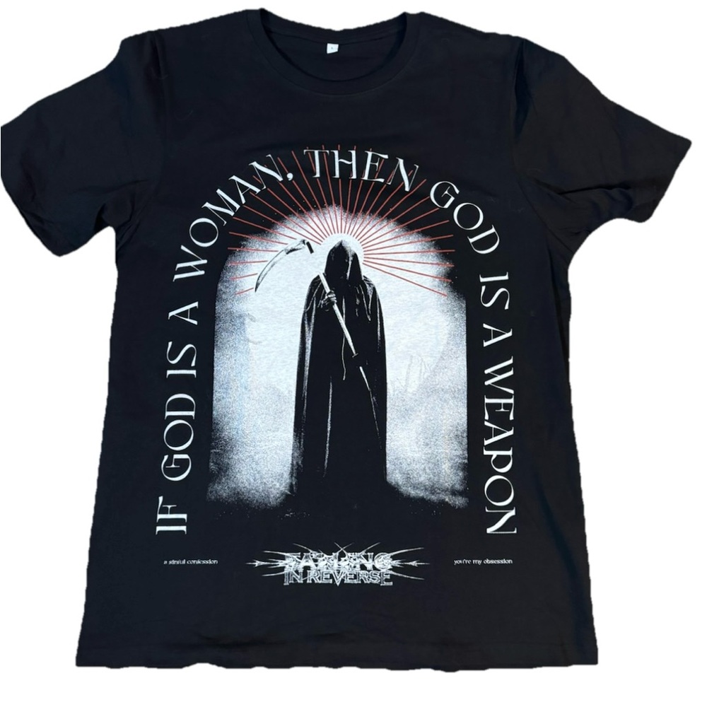 RARE Falling In Reverse God Is A Weapon Ronnie‎ Radke T-Shirt L NEW